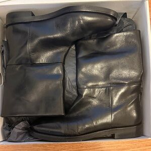 H&M Black Leather Ankle Boots